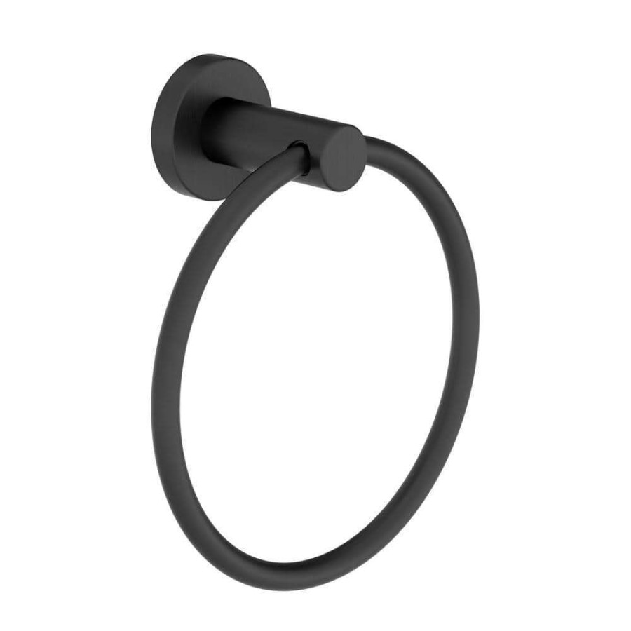 Bathroom Hardware *  | Symmons Dia Wall-Mounted Hand Towel Ring In Matte Black