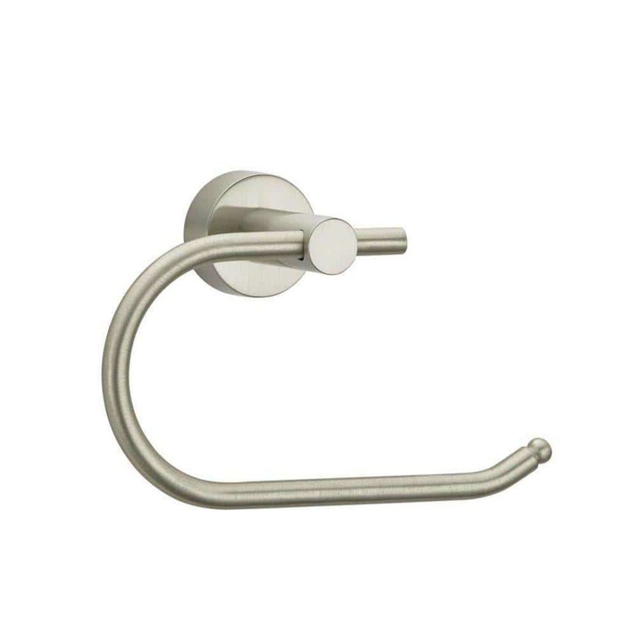 Bathroom Hardware *  | Glacier Bay Innburg Single Post Toilet Paper Holder In Brushed Nickel