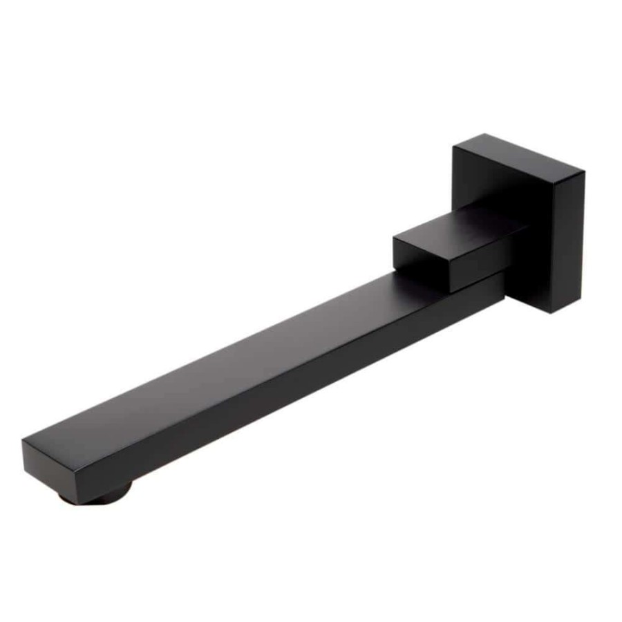 Bathtub Accessories *  | Alfi Brand 10.25 In. Wall-Mount Bath Spout With Foldable Ability In Black Matte