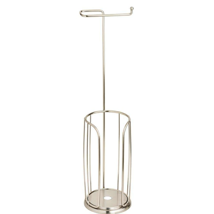 Bathroom Hardware *  | Franklin Brass Freestanding Toilet Paper Holder With Reserve, Brushed Nickel