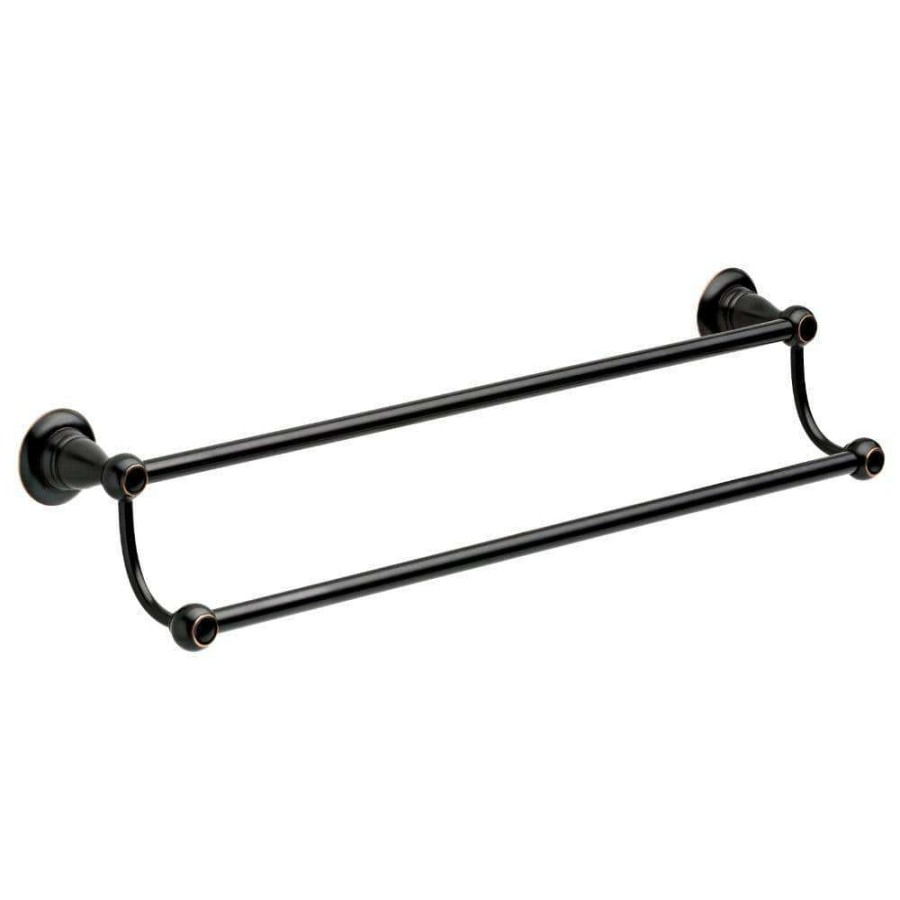 Bathroom Hardware *  | Delta Porter 24 In. Double Towel Bar In Oil Rubbed Bronze