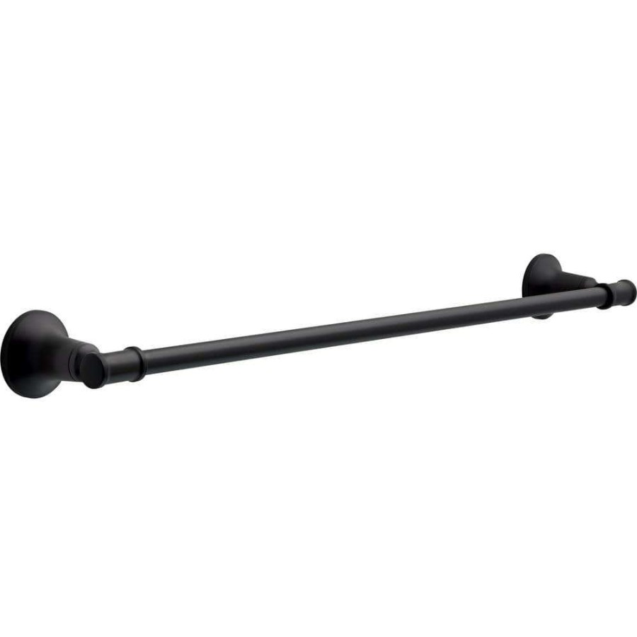 Bathroom Hardware *  | Delta Chamberlain 24 In. Wall Mount Towel Bar In Matte Black