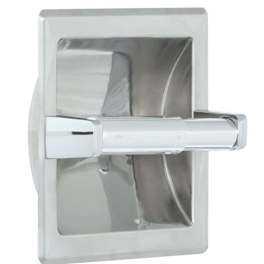 Bathroom Hardware *  | Franklin Brass Futura Recessed Toilet Paper Holder In Chrome