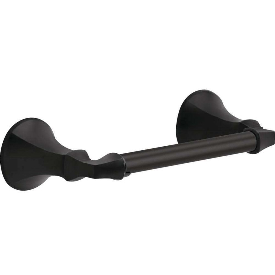 Bathroom Hardware *  | Delta Ashlyn Pivoting Toilet Paper Holder In Matte Black