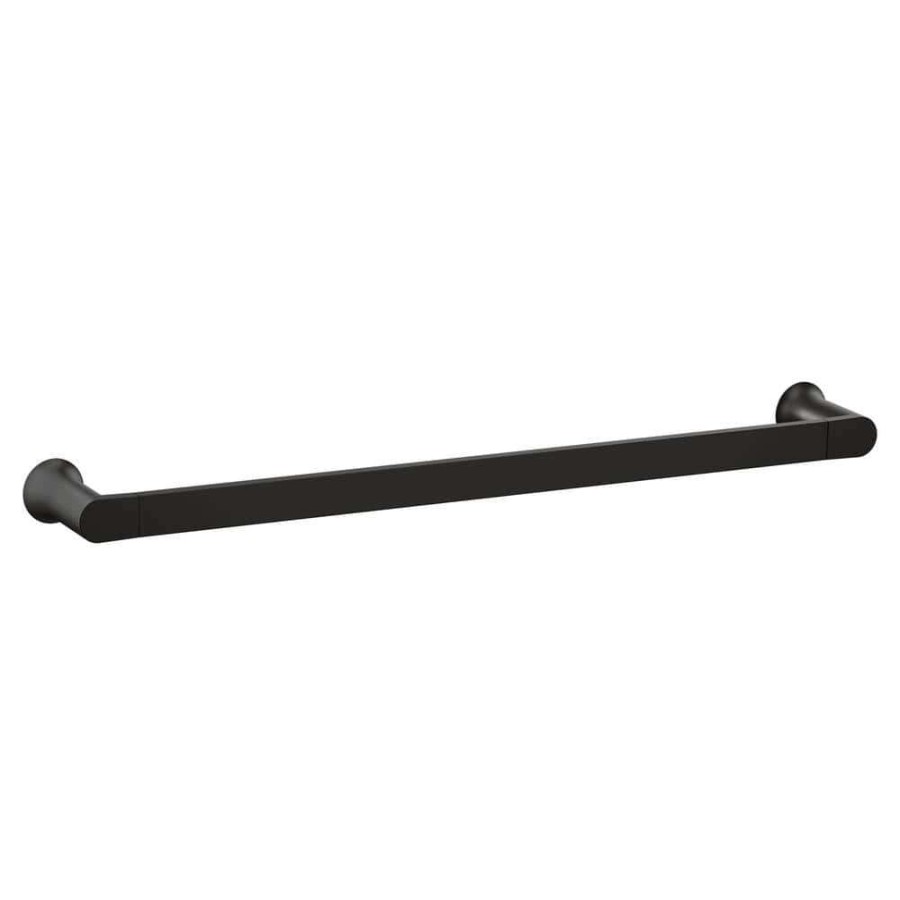 Bathroom Hardware *  | Moen Genta Lx 24 In. Towel Bar In Matte Black