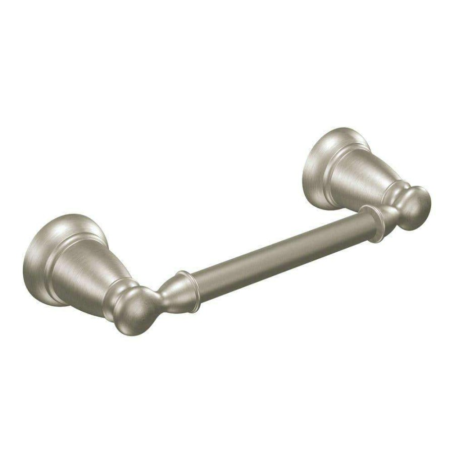 Bathroom Hardware *  | Moen Banbury Pivoting Double Post Toilet Paper Holder In Spot Resist Brushed Nickel