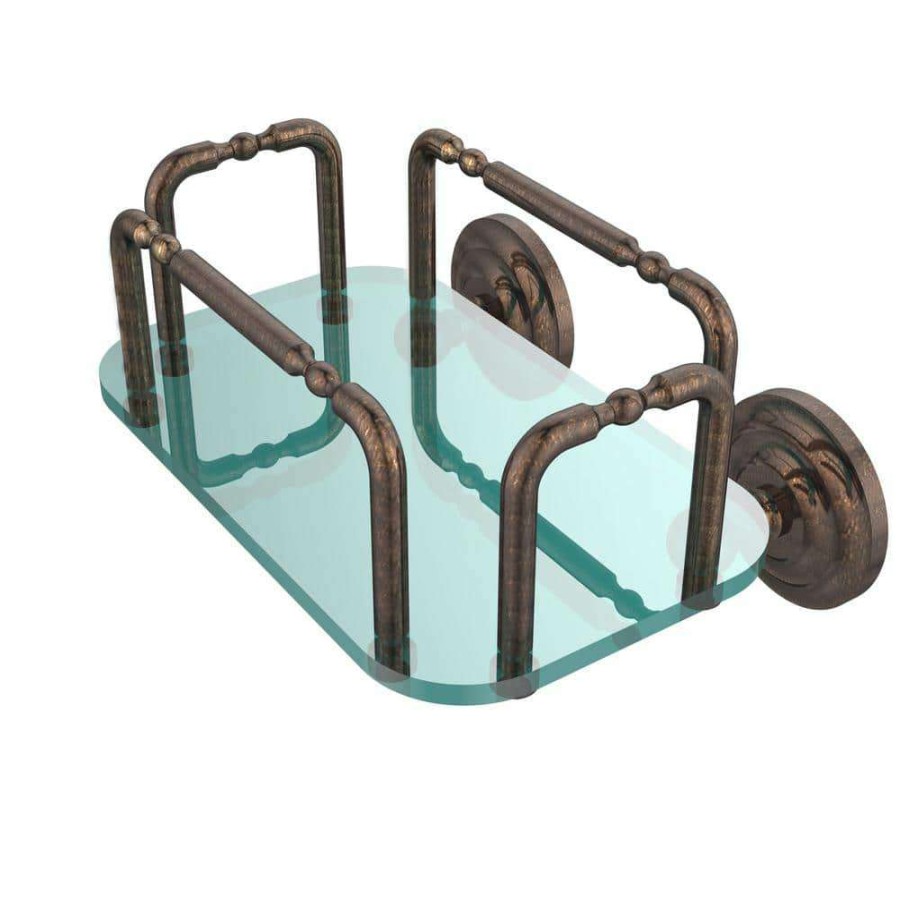 Bathroom Organizers *  | Allied Brass Que New Wall Mounted Guest Towel Holder In Venetian Bronze