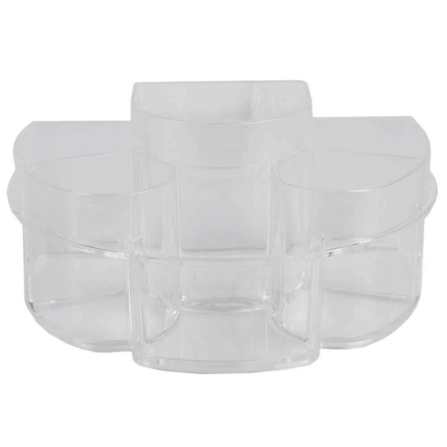 Bathroom Organizers *  | Unbranded Half Moon Shatter-Resistant Plastic Cosmetic Organizer In Clear