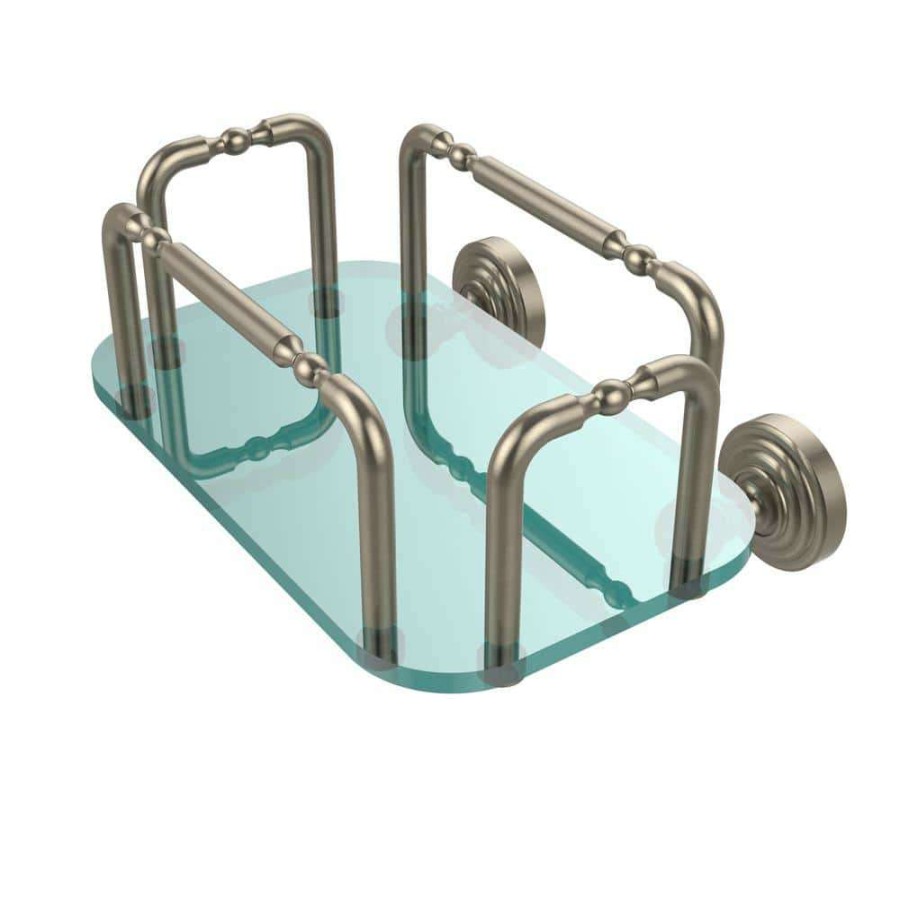 Bathroom Organizers *  | Allied Brass Waverly Place Wall Mounted Guest Towel Holder In Antique Pewter