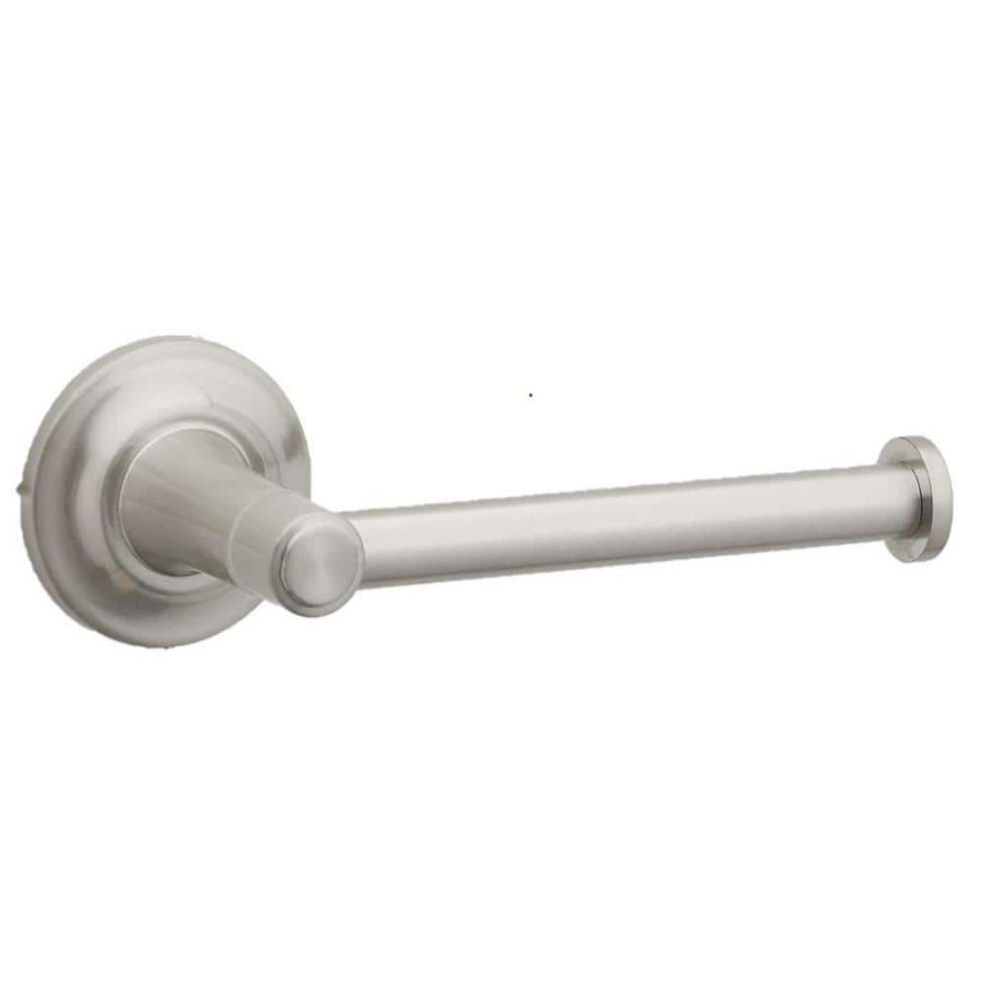 Bathroom Hardware *  | Glacier Bay Cooperton Single Post Toilet Paper Holder In Brushed Nickel