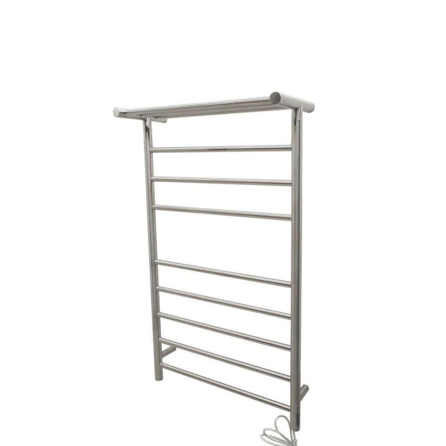 Bathroom Hardware *  | Anzzi Eve 8-Bar Stainless Steel Wall Mounted Electric Towel Warmer Rack In Brushed Nickel