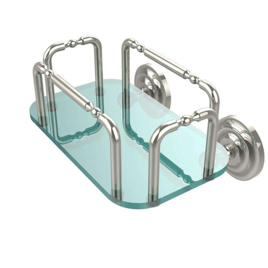 Bathroom Organizers *  | Allied Brass Que New Wall Mounted Guest Towel Holder In Polished Nickel