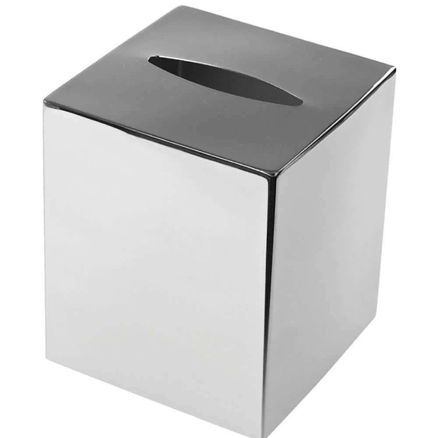 Bathroom Decor *  | Nameeks Nemesia Tissue Box Cover In Chrome