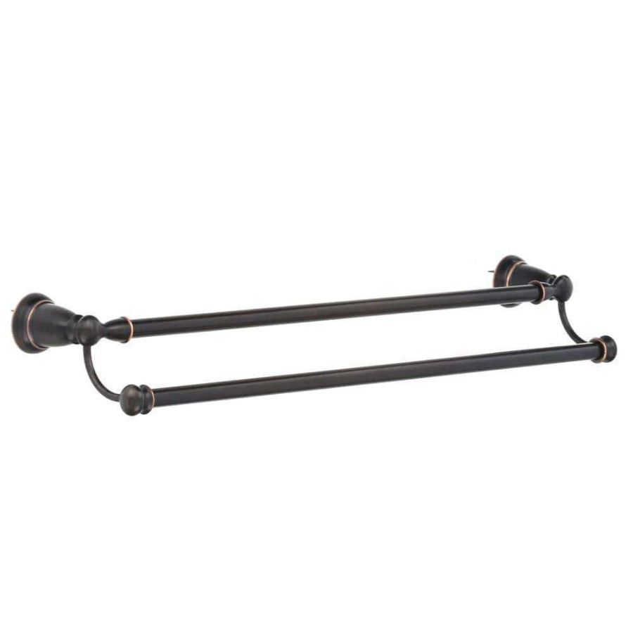 Bathroom Hardware *  | Moen Banbury 24 In. Double Towel Bar In Mediterranean Bronze