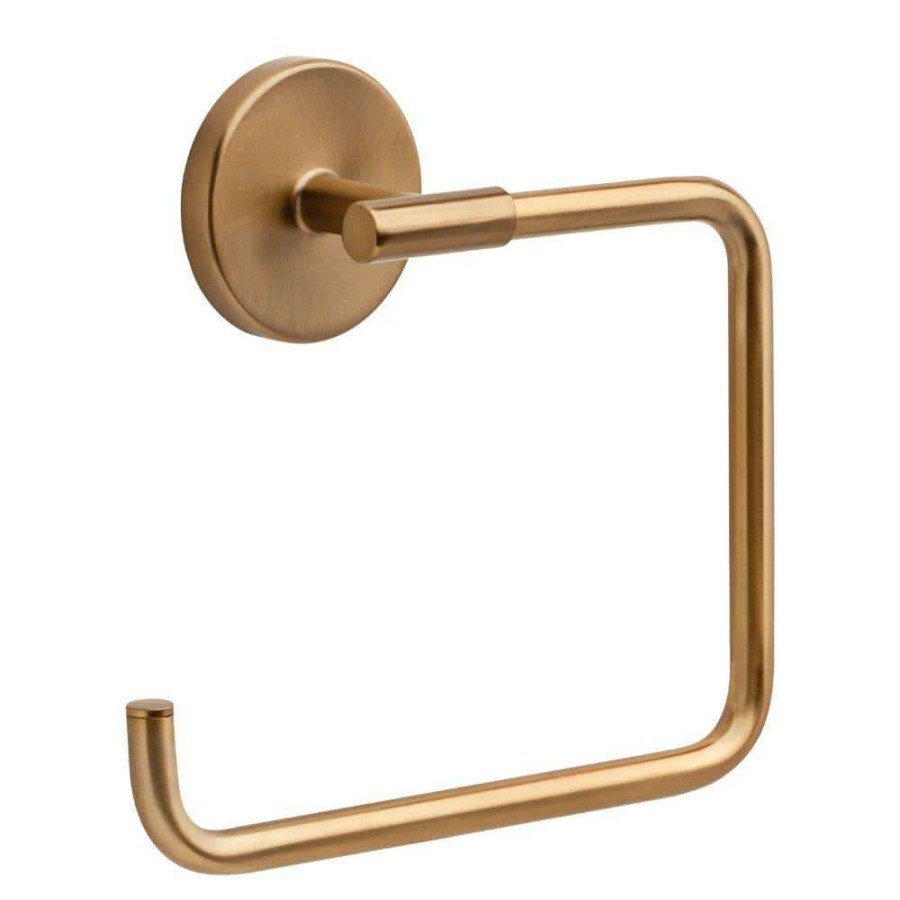 Bathroom Hardware *  | Delta Trinsic Open Towel Ring In Champagne Bronze