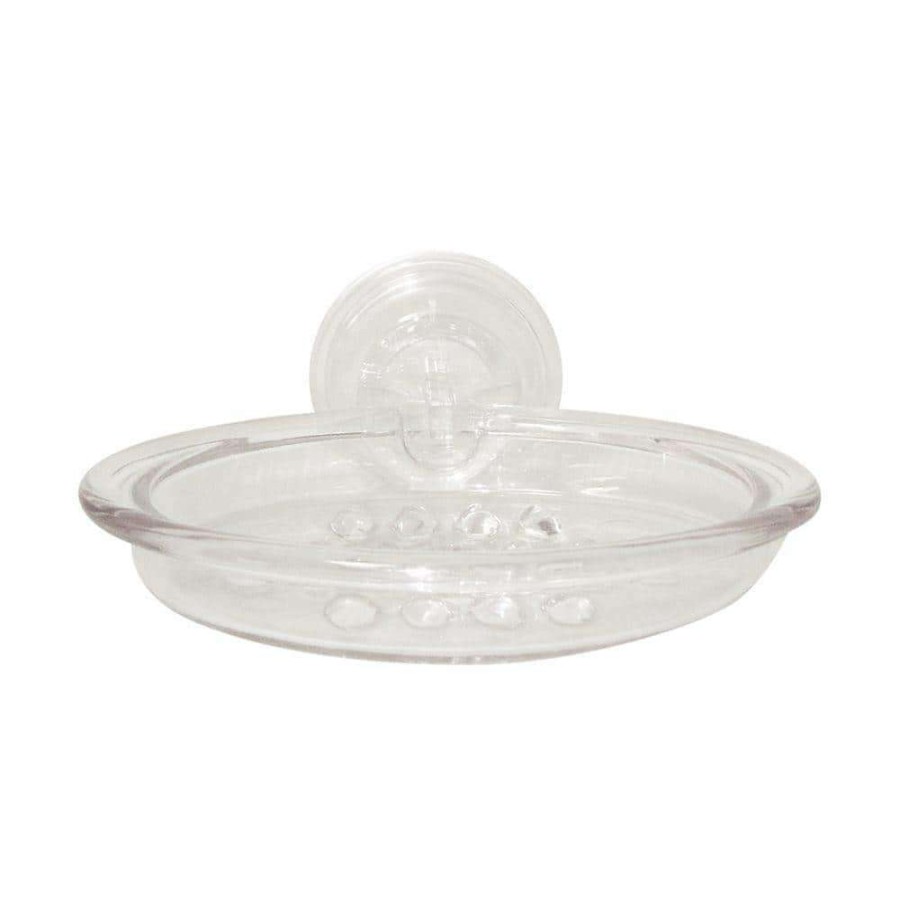 Bathroom Decor *  | Interdesign Powerlock Suction Soap Dish In Clear