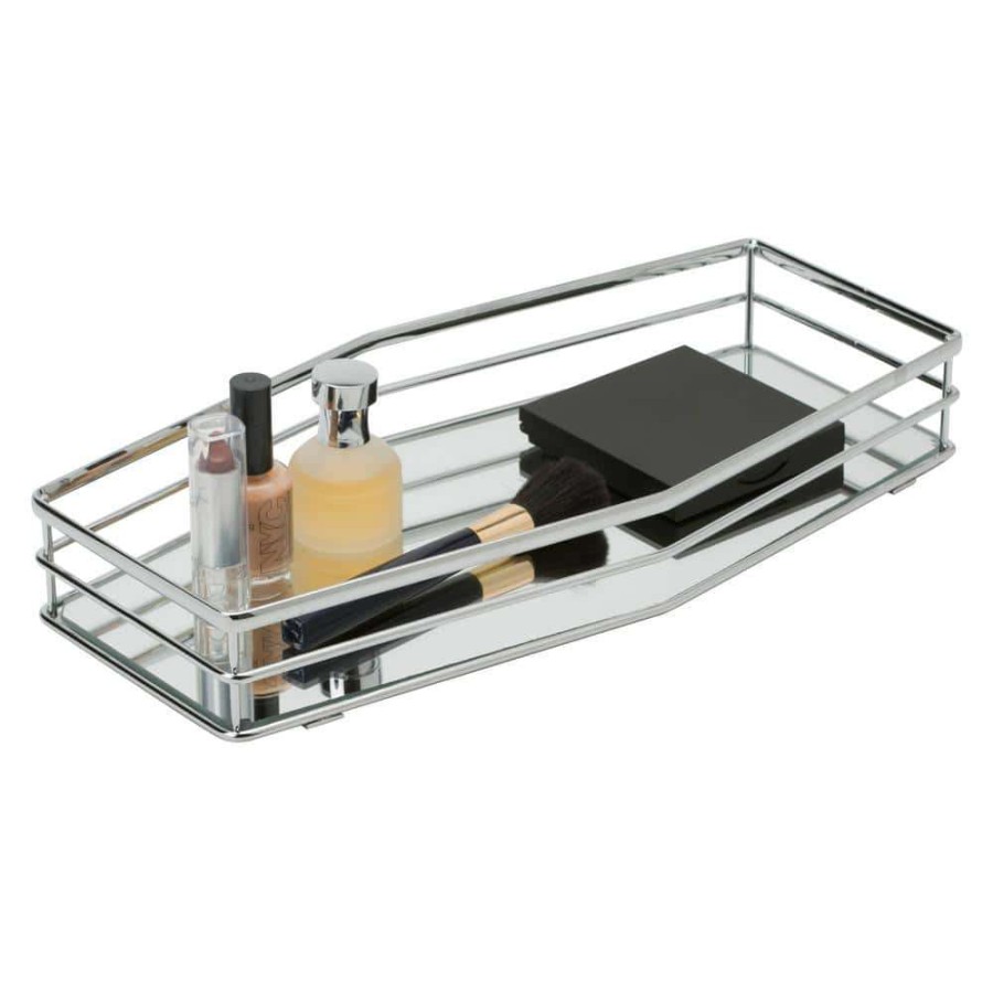 Bathroom Organizers *  | Home Details Double Rail Design Mirror Vanity Tray