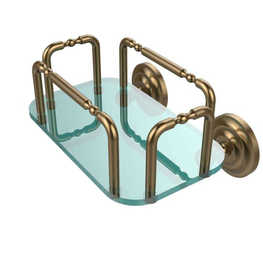 Bathroom Organizers *  | Allied Brass Que New Wall Mounted Guest Towel Holder In Brushed Bronze