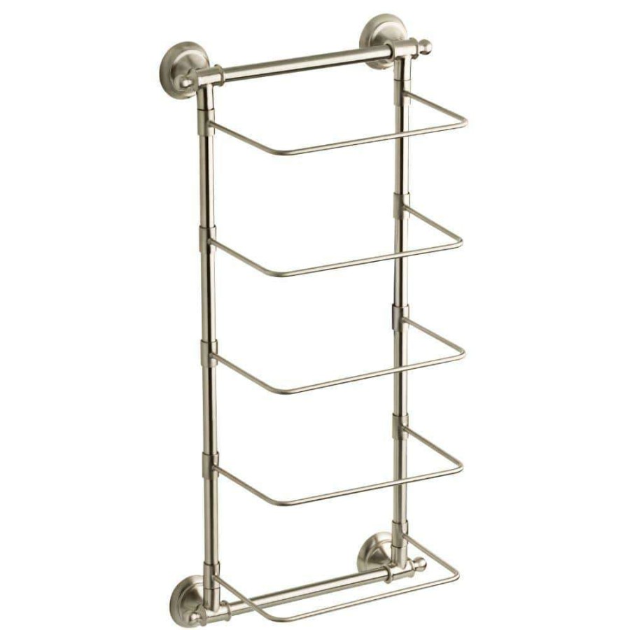 Bathroom Hardware *  | Delta 5-Bar Wall-Mounted Towel Rack In Spotshield Brushed Nickel