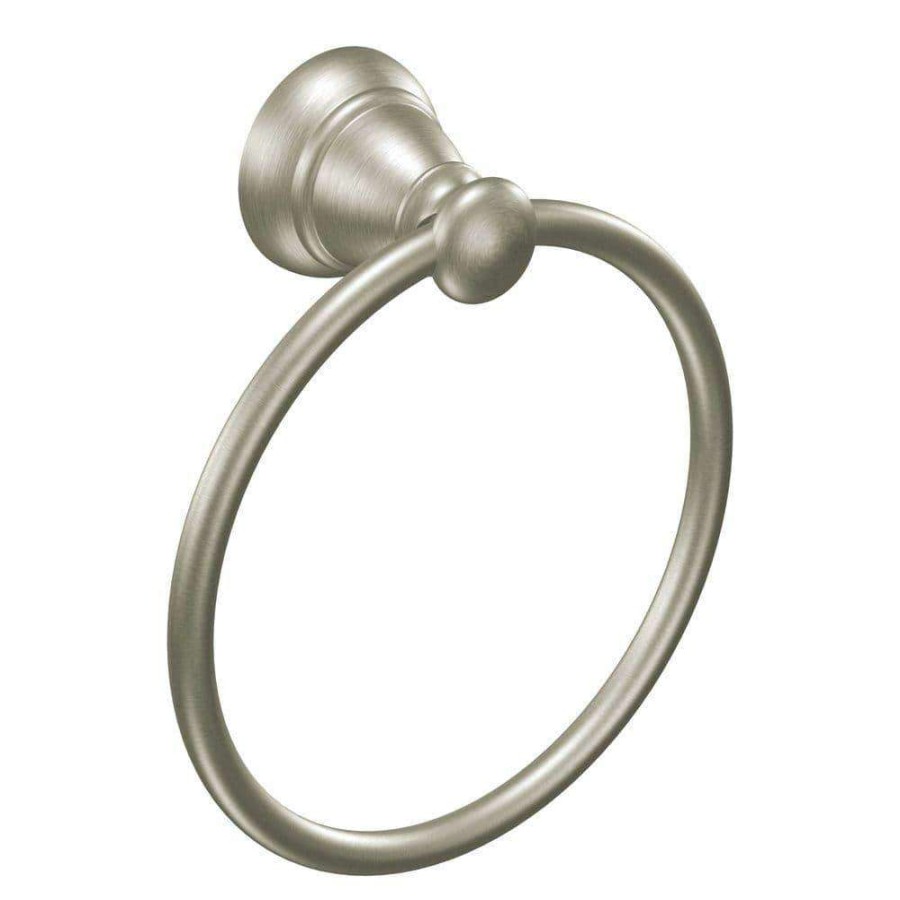 Bathroom Hardware *  | Moen Banbury Towel Ring In Spot Resist Brushed Nickel