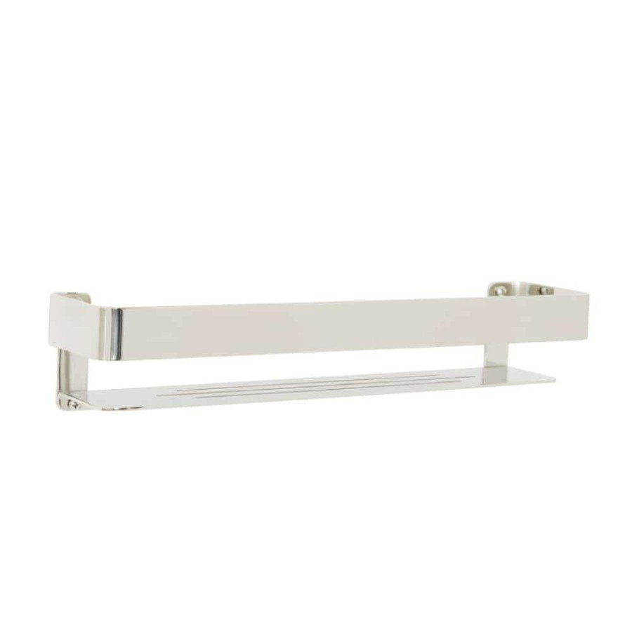 Bathtub Accessories *  | Seachrome 18 In. X 4 In. Rectangular Shower Shelf With Rail In Satin